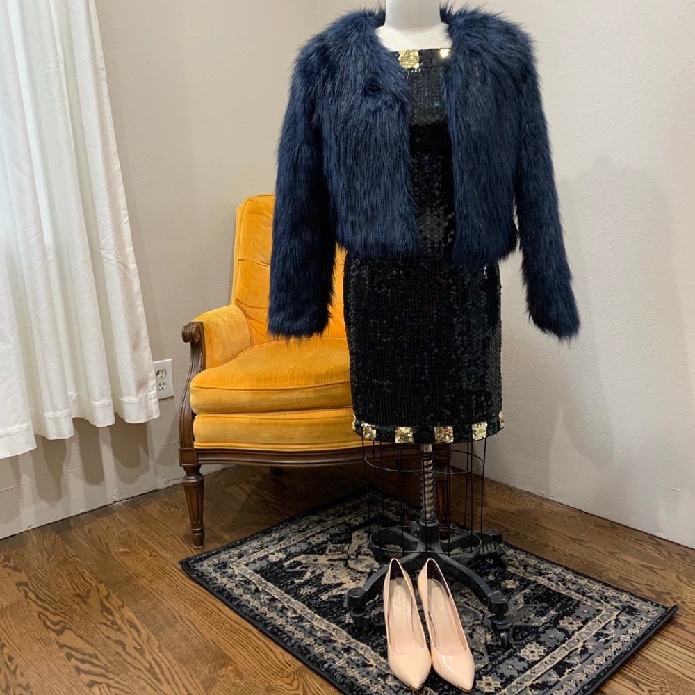 80s Dynasty Glam Sequence Dress